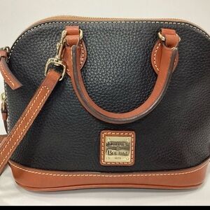Dooney & Bourke Black and Brown Small Crossbody Bag